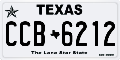 TX license plate CCB6212