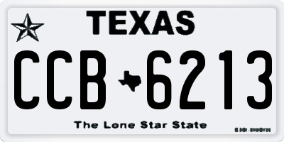 TX license plate CCB6213