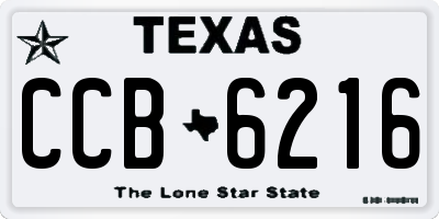 TX license plate CCB6216