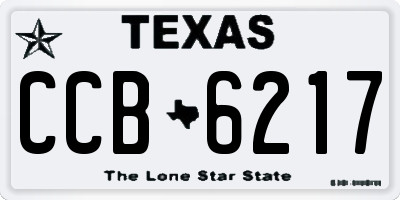 TX license plate CCB6217