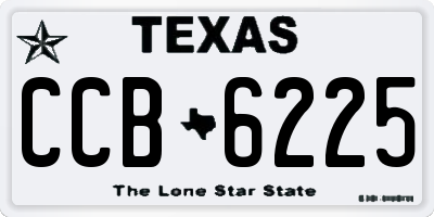 TX license plate CCB6225