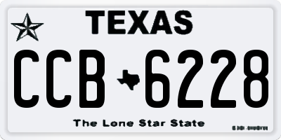 TX license plate CCB6228