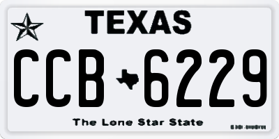 TX license plate CCB6229