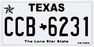 TX license plate CCB6231