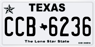 TX license plate CCB6236