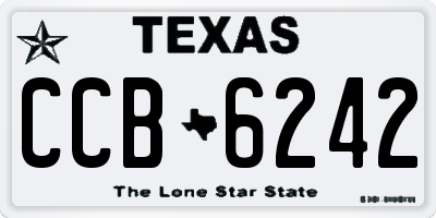 TX license plate CCB6242