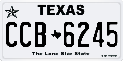 TX license plate CCB6245