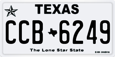 TX license plate CCB6249