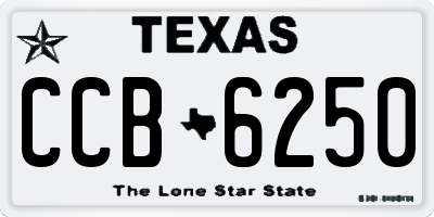 TX license plate CCB6250