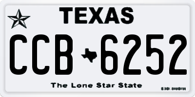 TX license plate CCB6252