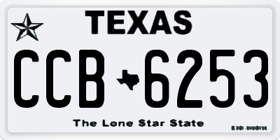 TX license plate CCB6253