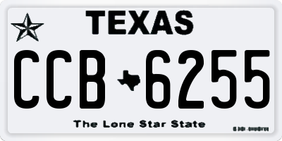 TX license plate CCB6255