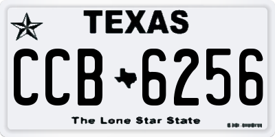 TX license plate CCB6256