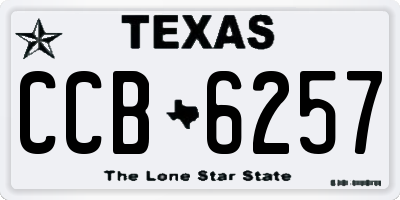 TX license plate CCB6257