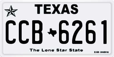 TX license plate CCB6261
