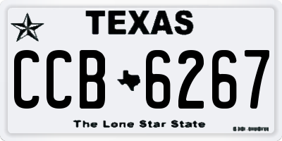 TX license plate CCB6267