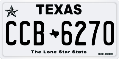 TX license plate CCB6270