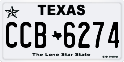 TX license plate CCB6274