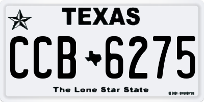 TX license plate CCB6275