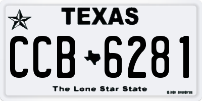 TX license plate CCB6281