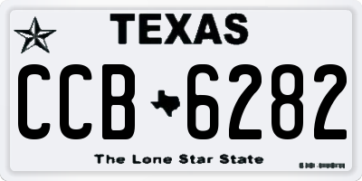 TX license plate CCB6282