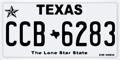 TX license plate CCB6283