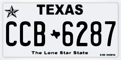 TX license plate CCB6287