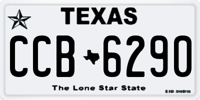 TX license plate CCB6290