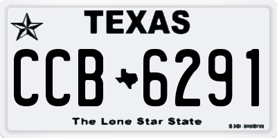 TX license plate CCB6291