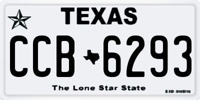 TX license plate CCB6293