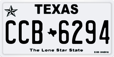 TX license plate CCB6294