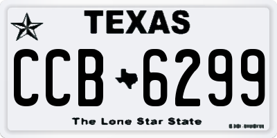 TX license plate CCB6299