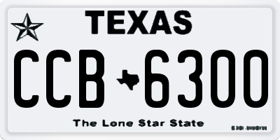 TX license plate CCB6300
