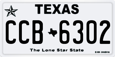 TX license plate CCB6302