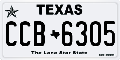 TX license plate CCB6305