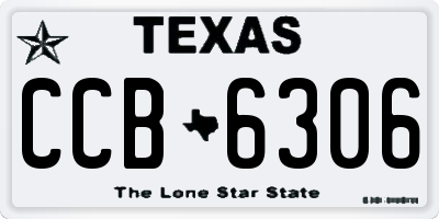 TX license plate CCB6306