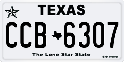 TX license plate CCB6307