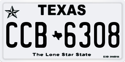 TX license plate CCB6308