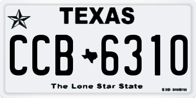 TX license plate CCB6310