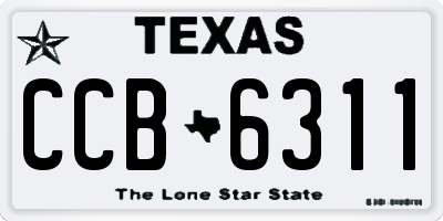 TX license plate CCB6311