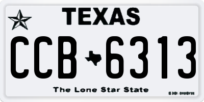 TX license plate CCB6313