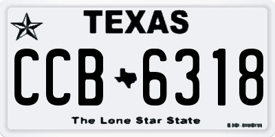 TX license plate CCB6318