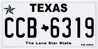 TX license plate CCB6319