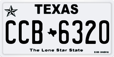 TX license plate CCB6320