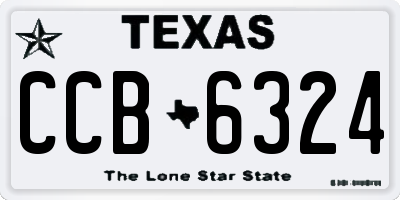 TX license plate CCB6324