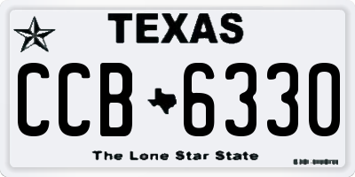 TX license plate CCB6330