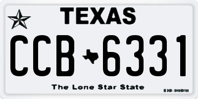 TX license plate CCB6331