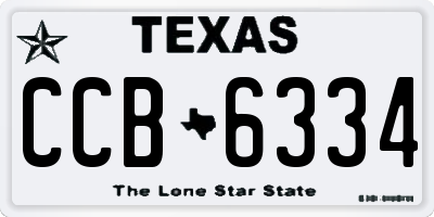 TX license plate CCB6334