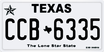 TX license plate CCB6335