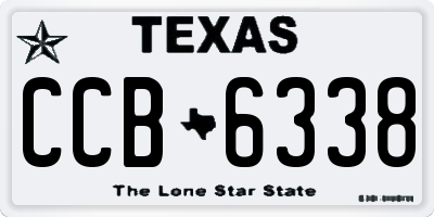 TX license plate CCB6338